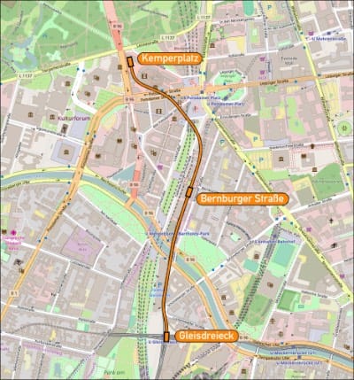 Two months after its official opening, the Berlin M-Bahn was dismantled and, in February 1992, there were no signs of it anymore. Kemperplatz was demolished, and now it’s where the Sony Center building is located. Bernburger Str. was close to where Mendelssohn-Bartholdy-Park is today, and Gleisdreieck is the only station that still stands today, but it was reclaimed for its original use as a U-Bahn station.