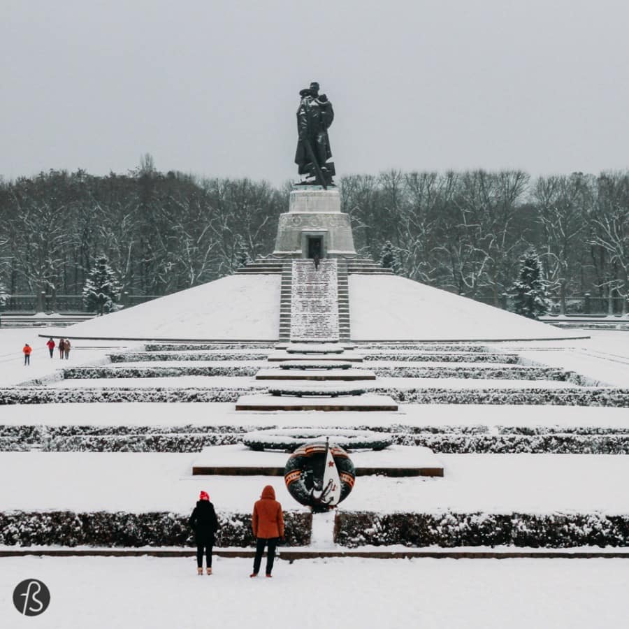 Winter at the largest Soviet Memorial in Berlin