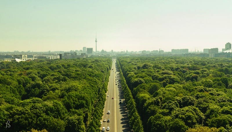 There are 285 steps on your way to the top of the Victory Column, and this is not an easy task to be completed. I did it a few times, and I always get to the top wondering why do I keep doing this to myself. When I reach the top, and I see the Brandenburger Tor, I remember why. You will feel the same once you step outside into the small viewing platform overlooking Tiergarten.