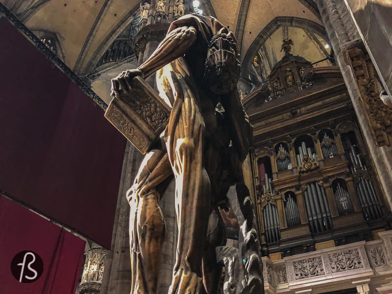 There is one particular sculpture that caught my attention when I visited the Duomo di Milano for the first time. The piece is called St Bartholomew Flayed, and it was created by Marco d'Agrate back in 1562. And that skinless statue is so unusual that I had to research it and write this article with everything I know now about it.