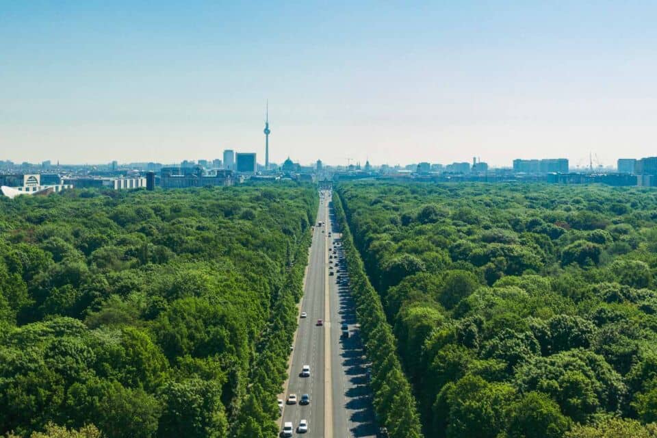 Crowned with a golden statue above it, the Berlin Victory Column is one of the city must see sights and destinations. And it also has one of our favorite panoramic views of Berlin!